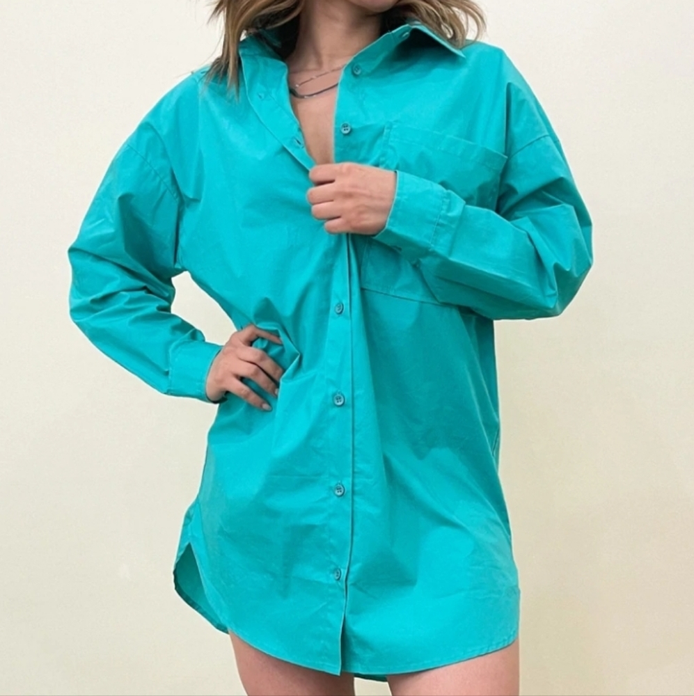 Long Sleeve Jade Button Up